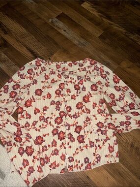 Free People Floral Print Top
